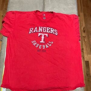 Rangers Baseball Red Graphic Tee size 2xl